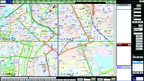 地図4分割